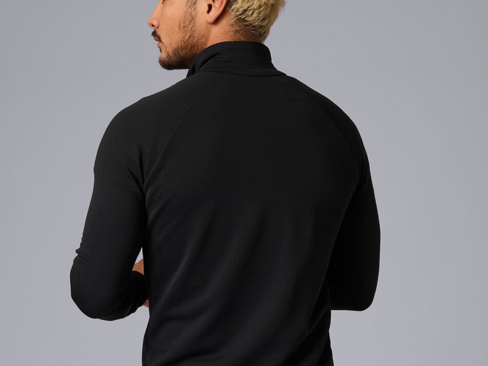 Relwen Pique Long Sleeve Polo - Charcoal Heather | Polo